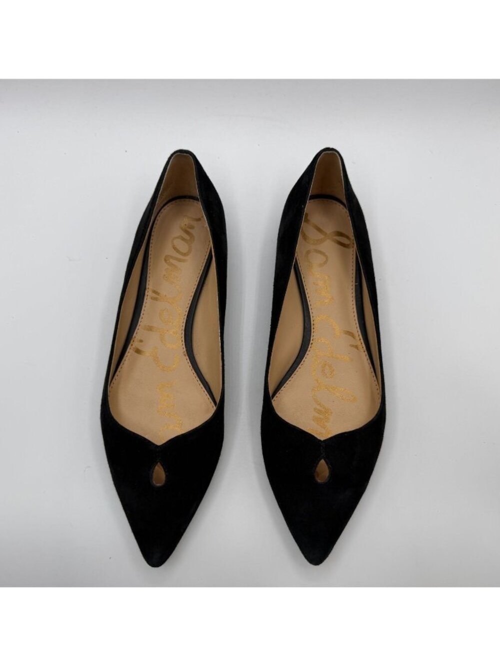 Sam Edelman Rosalie Suede Pointed Ballet Flats Black Women Size 7M Chic Classic - Picture 3 of 14
